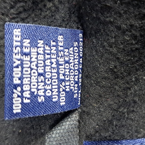 Y2K Chaps Ralph Lauren full zip fleece & nylon top 2 pocket 2XL black jacket - Picture 8 of 9